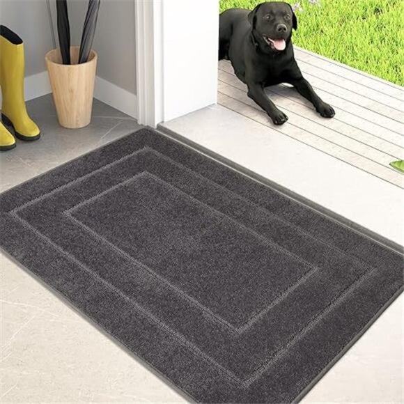 Dirt Trapper Door Mat 20in x 31.5in, Non-Slip/Skid Machine Washable Entryway Rug - Picture 7 of 7